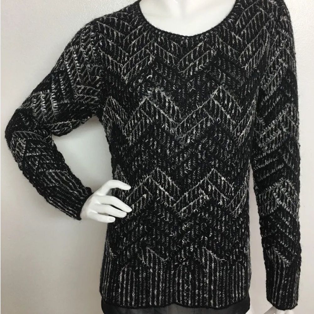 Lucky Sweater Size Medium With Lining Chevron Print Career Office Wear